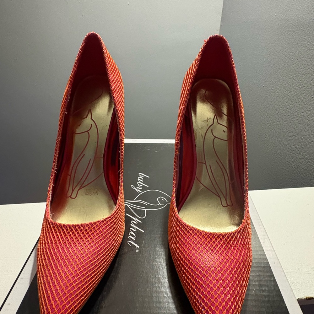 Baby Phat Red Mesh Heels